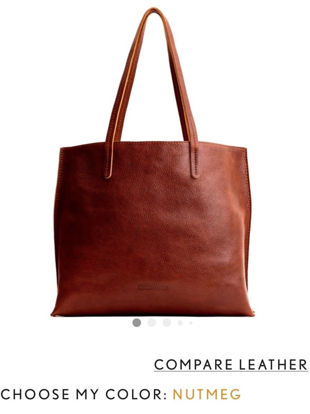 Portland Leather Brown Leather Tote - Picture 10 of 10